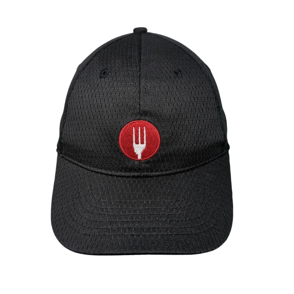 Chef Works Slideback Hat Black OSFA Embroidered Adjustable 6 Panel